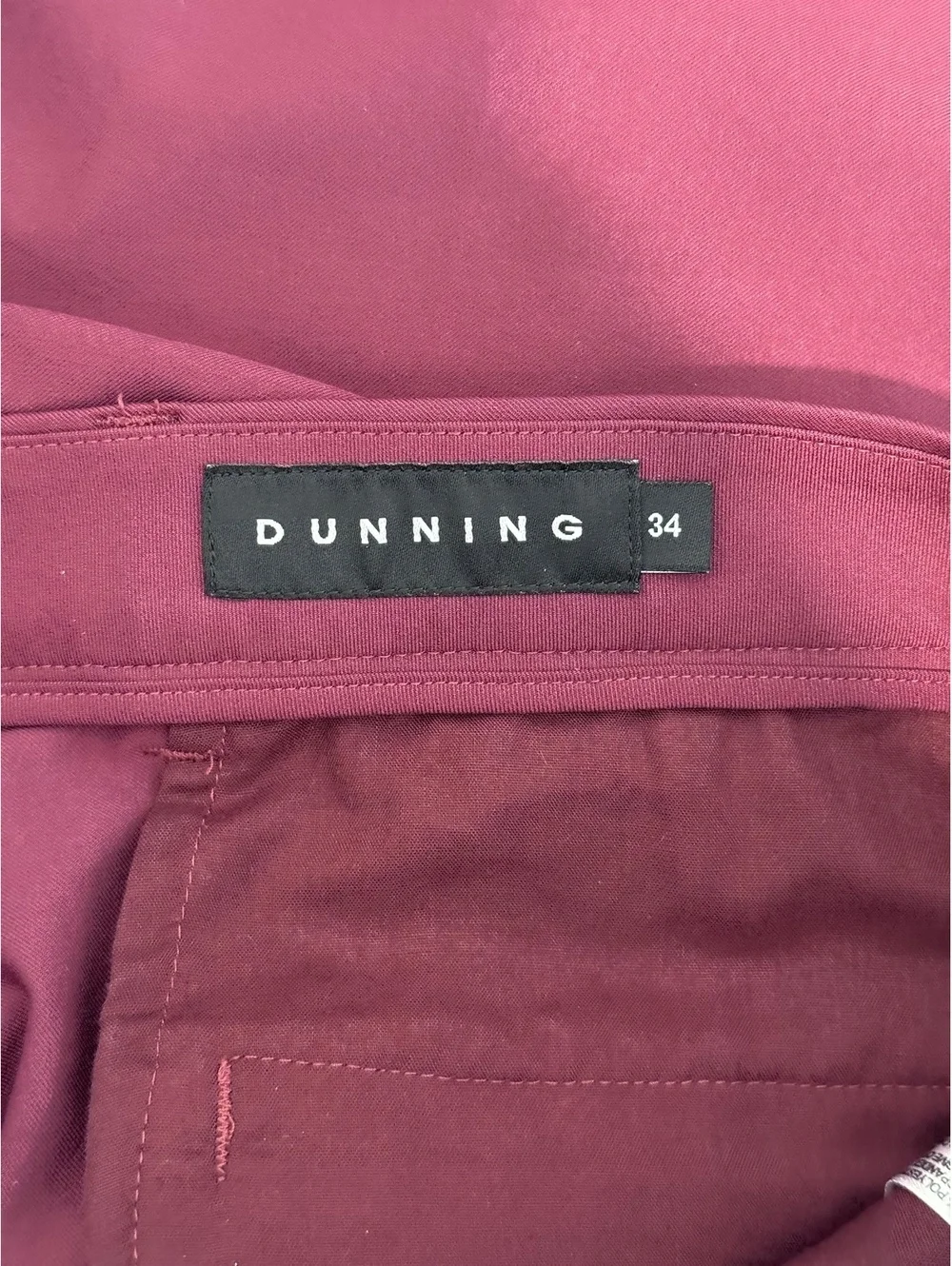 Dunning Men's Performance Golf Shorts Size 34 Burgundy